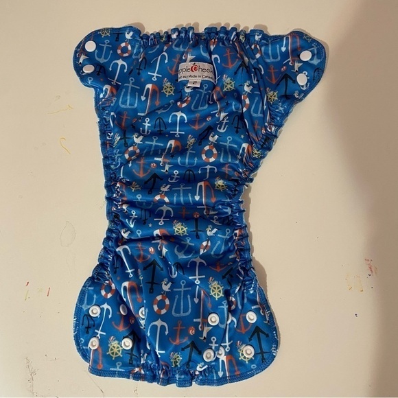 Applecheeks 2 Piece Swimming Set Bathing Suit Swim Diaper and Rash Guard 12-24 - Picture 6 of 9